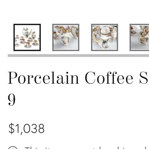 Vintage 1930s/40s porcelain Capodimonte coffee set .Made in Italy, Rare exquisit - Picture 16 of 17